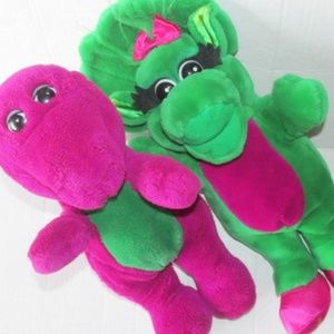 vtg Barney and Baby bop stuffed animals